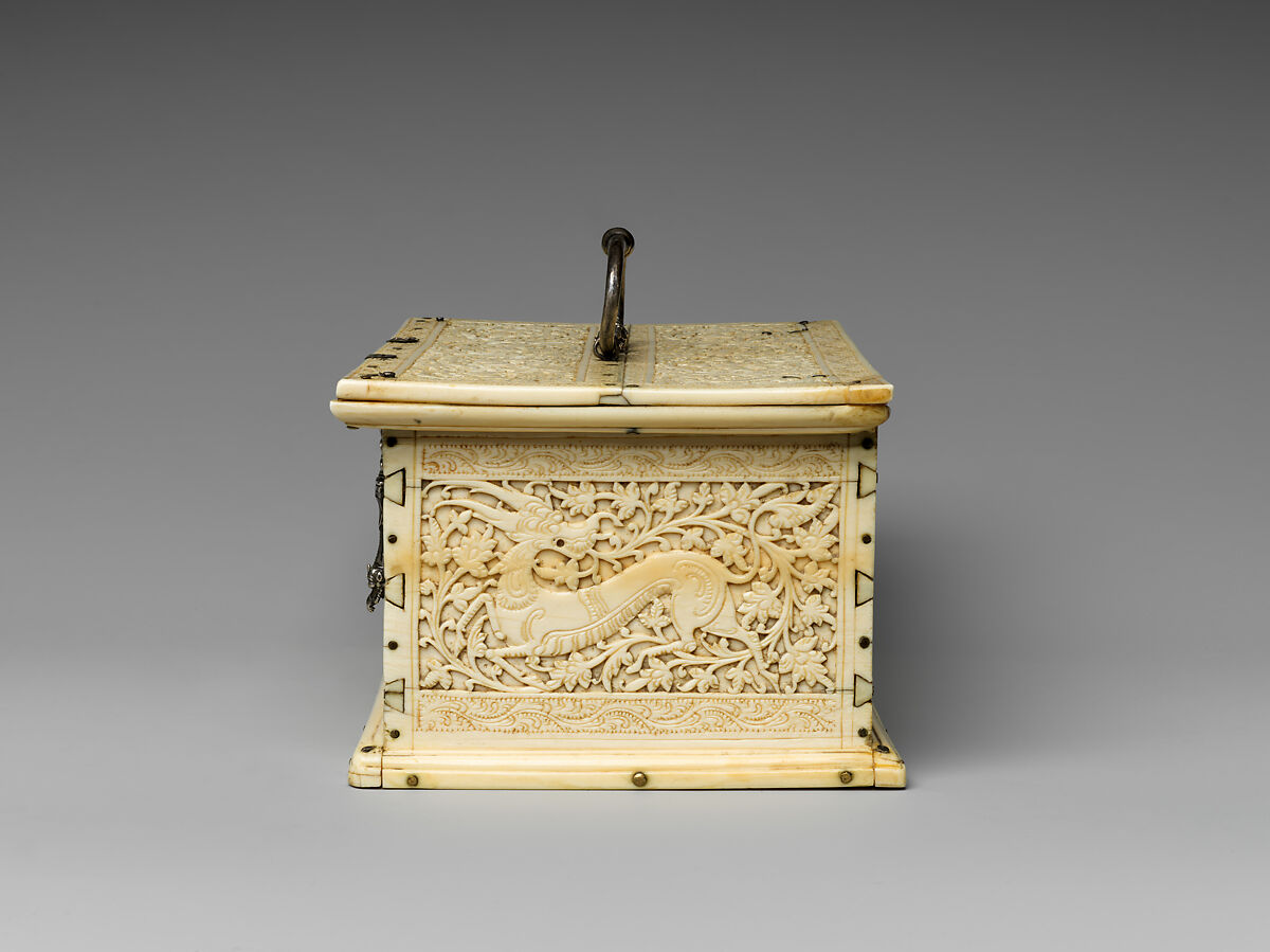 Casket, Ivory, brass and silver, Sri Lanka, probably Kandy