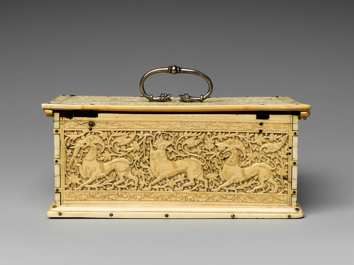 Casket, Ivory, brass and silver, Sri Lanka, probably Kandy