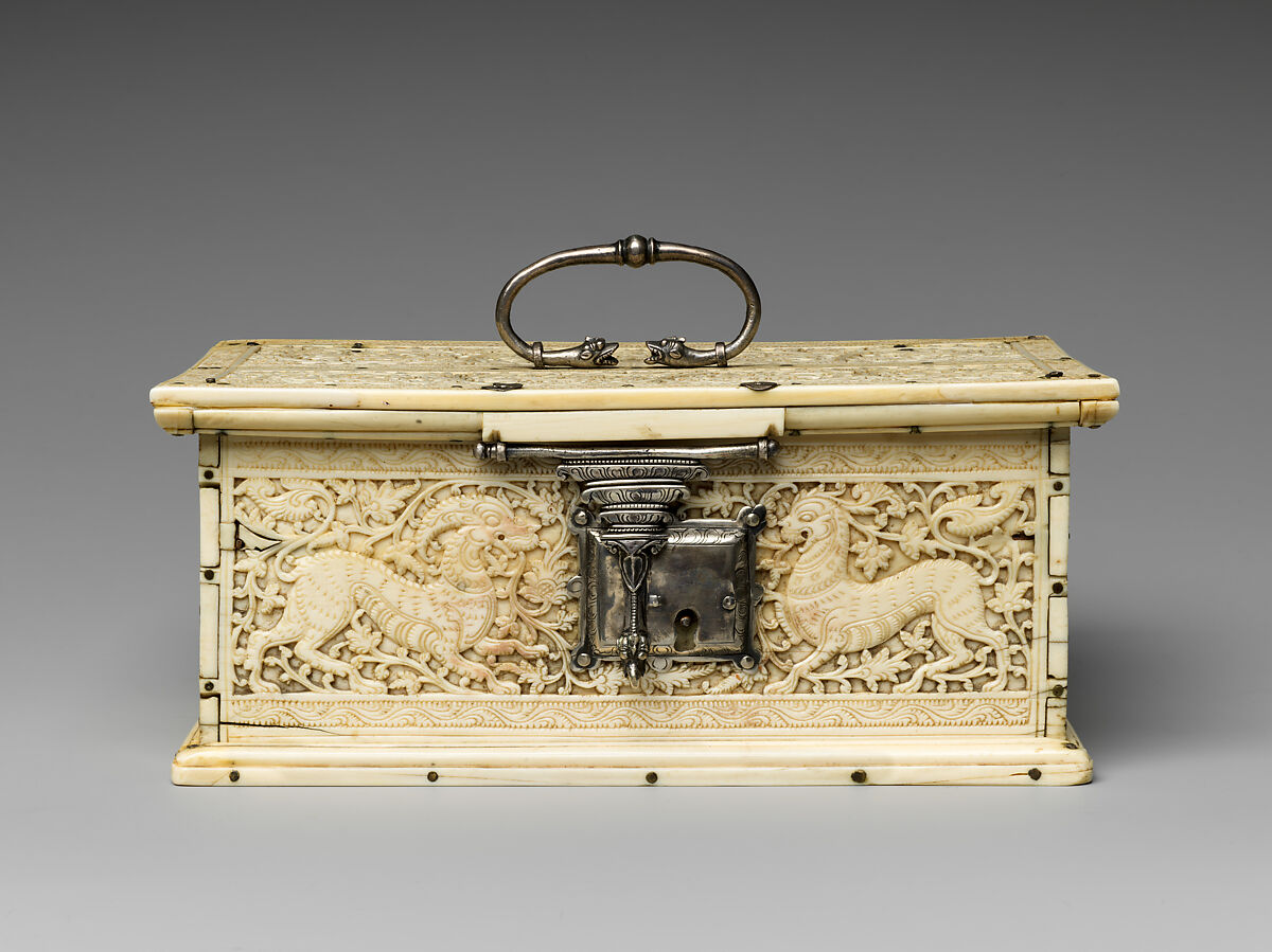 Casket, Ivory, brass and silver, Sri Lanka, probably Kandy