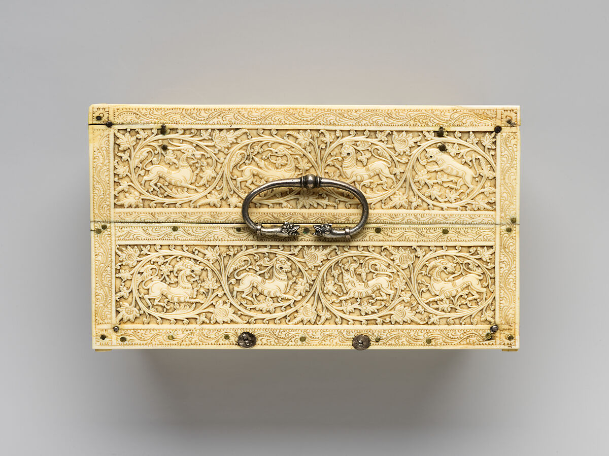 Casket, Ivory, brass and silver, Sri Lanka, probably Kandy