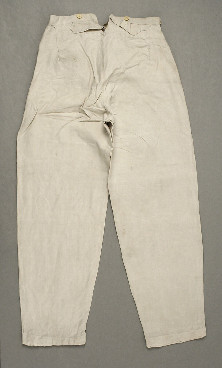 Trousers, cotton, linen, American