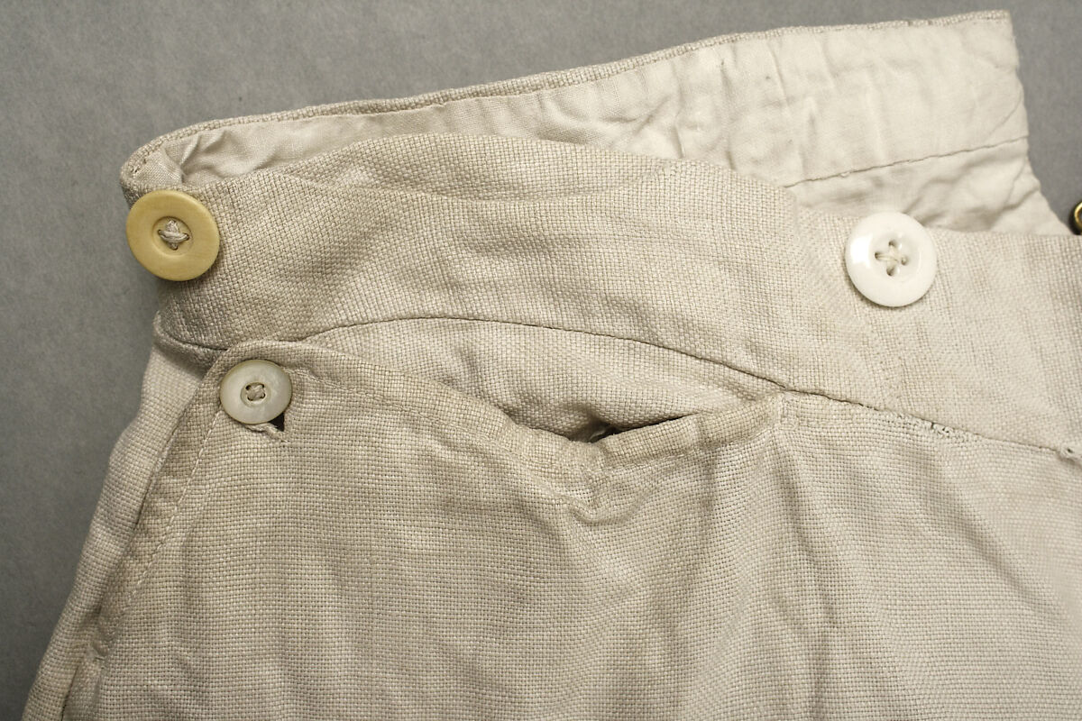 Trousers, cotton, linen, American