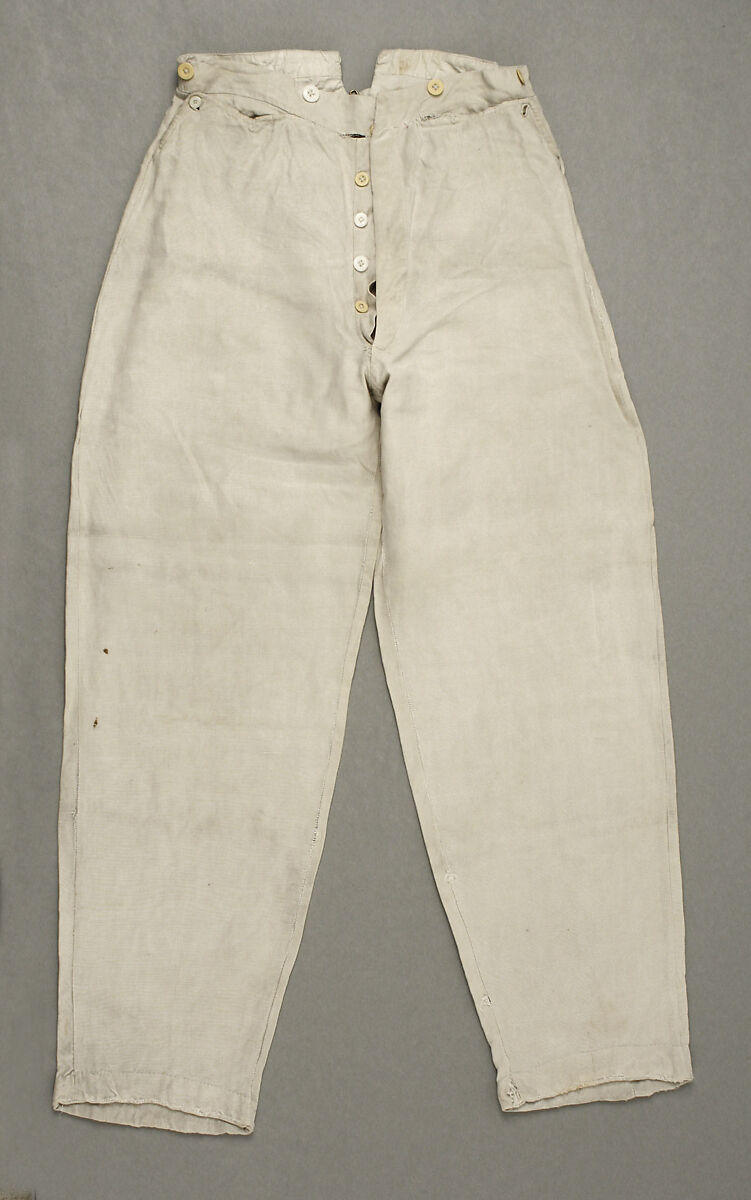 Trousers, cotton, linen, American 