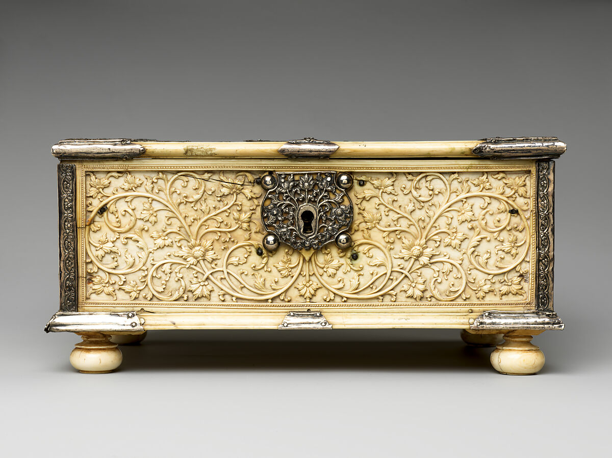 Casket, Ivory and Silver, Sri Lanka, Sinhalese-Dutch