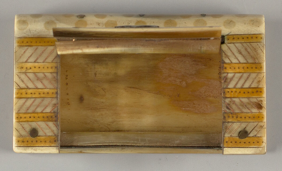 Snuff box in book form, inscribed "J. B. F."