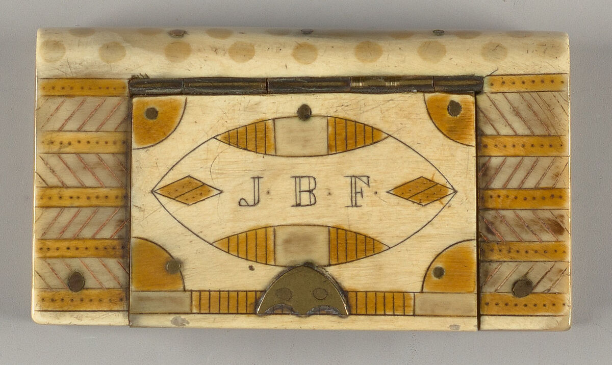 Snuff box in book form, inscribed "J. B. F."