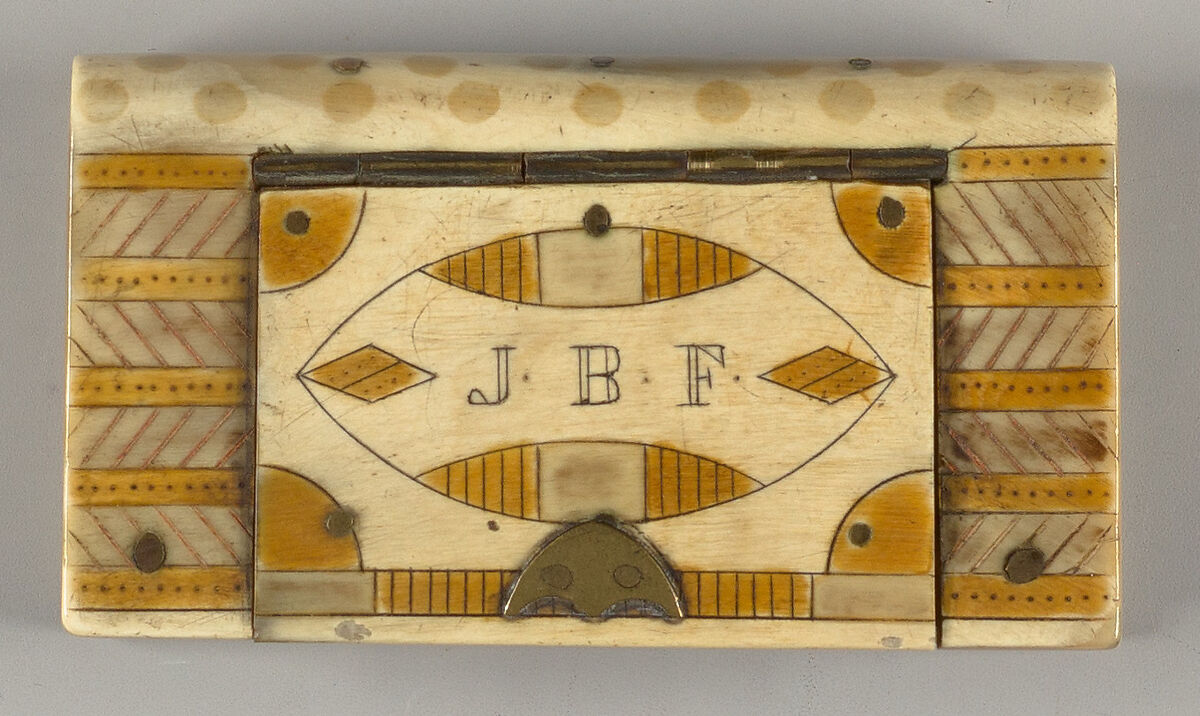 Snuff box in book form, inscribed "J. B. F." 