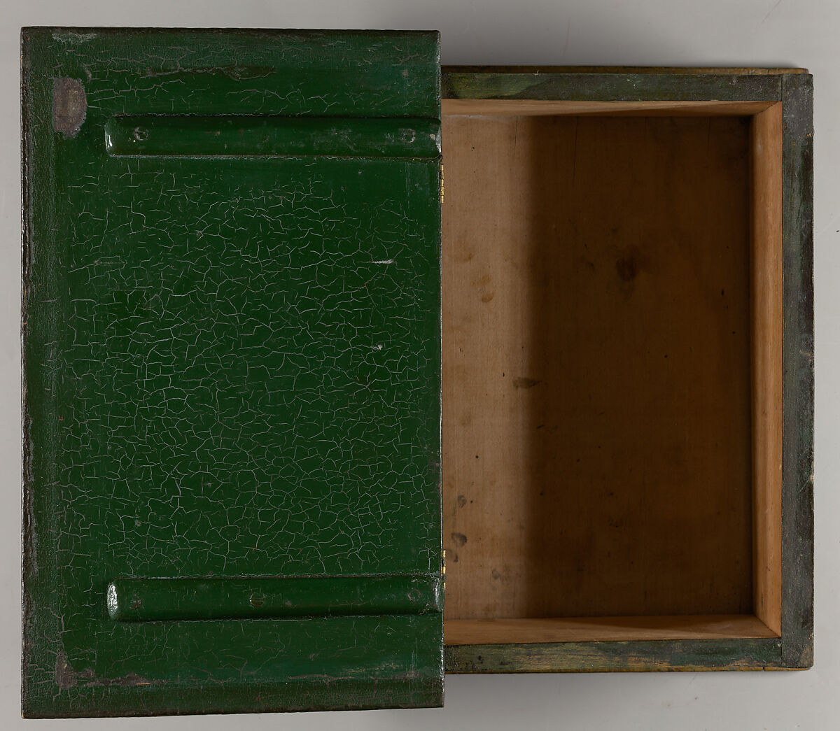 Painted table box in the form of a book, native American motif