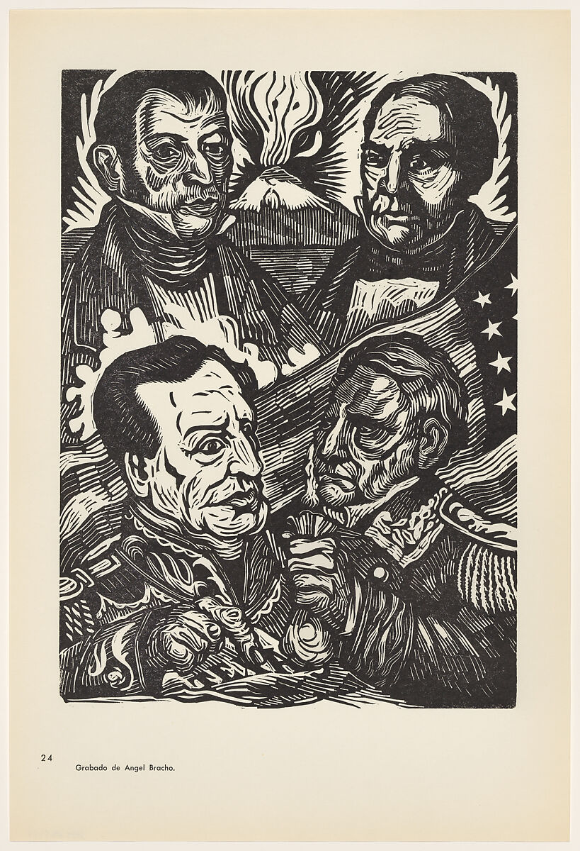 Buying and selling of nations (Compraventa de naciones), Plate 24 from "450 Años de Lucha: Homenaje al Pueblo Mexicano" (450 Years of Struggle: Homage to the Mexican People), Ángel Bracho (Mexican, Mexico City 1911–2005), Offset lithograph 
