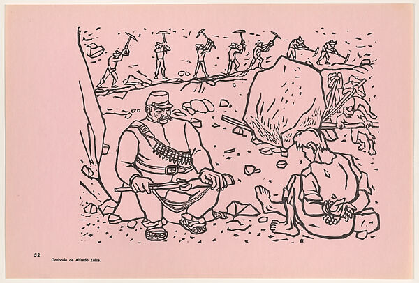 (Trabajos Forzados En El Valle Nacional, 1890–1900), Plate 52 from "450 Años de Lucha: Homenaje al Pueblo Mexicano" (450 Years of Struggle: Homage to the Mexican People), Alfredo Zalce (Mexican, Pátzcuaro, Michoacán 1908–2003 Morelia), Linocut 