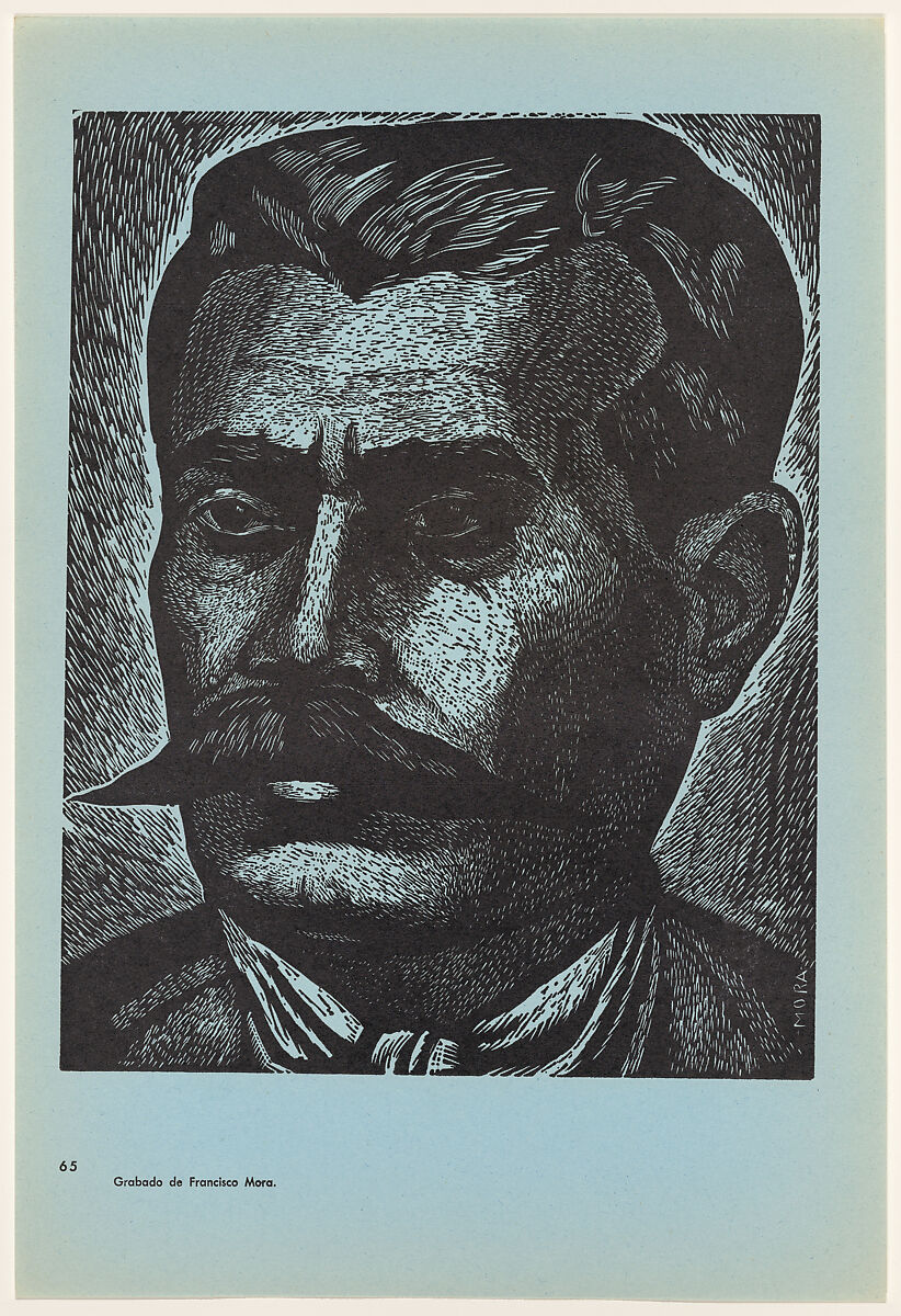 Emiliano Zapata, leader of the agrarian revolution (Emiliano Zapata, lider de la revolucion agraria), Plate 65 from "450 Años de Lucha: Homenaje al Pueblo Mexicano" (450 Years of Struggle: Homage to the Mexican People), Francisco Mora (Mexican, Uruapán, Michoacán 1922–2002), Offset lithograph 