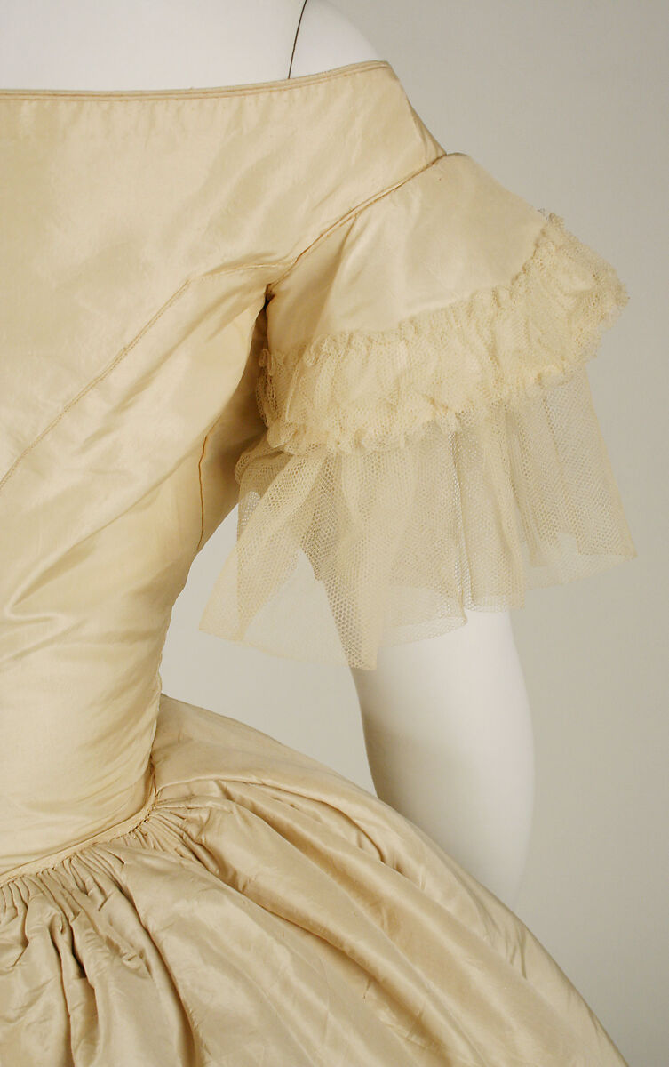 Wedding dress, silk, American