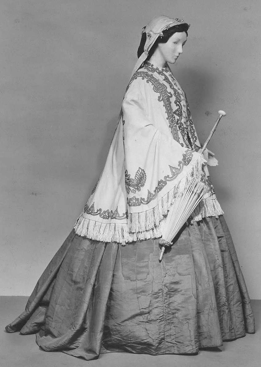 Dress, silk, probably French