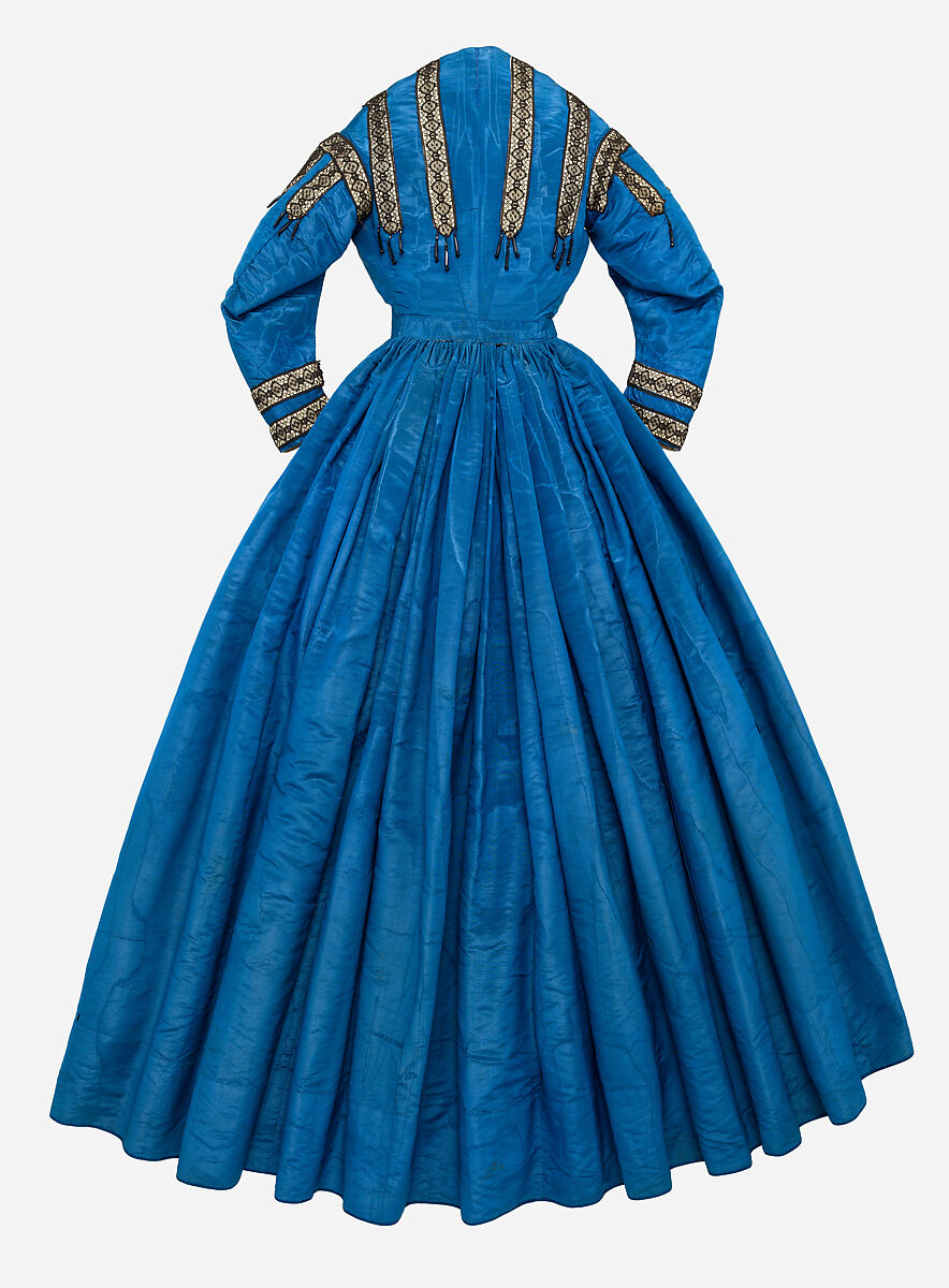 Dress, silk, probably French