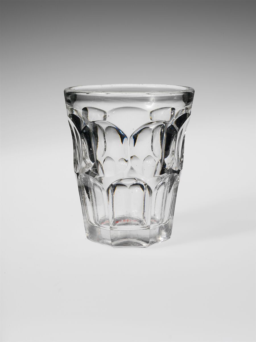 Tumbler, Pressed glass, American 