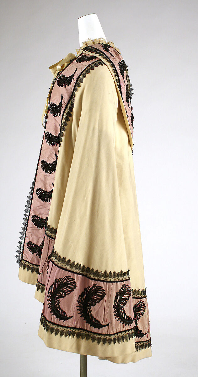 Cloak, wool, silk, American