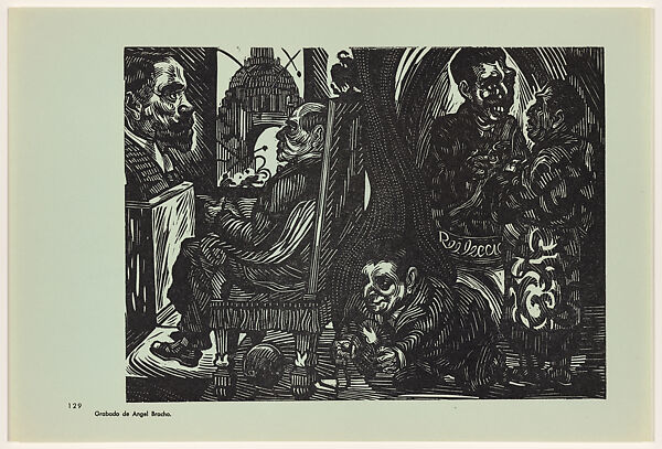 The regime of Ruiz Cortines (El regimen de Ruiz Cortines), Plate 129 from "450 Años de Lucha: Homenaje al Pueblo Mexicano" (450 Years of Struggle: Homage to the Mexican People), Ángel Bracho (Mexican, Mexico City 1911–2005), Offset lithograph 