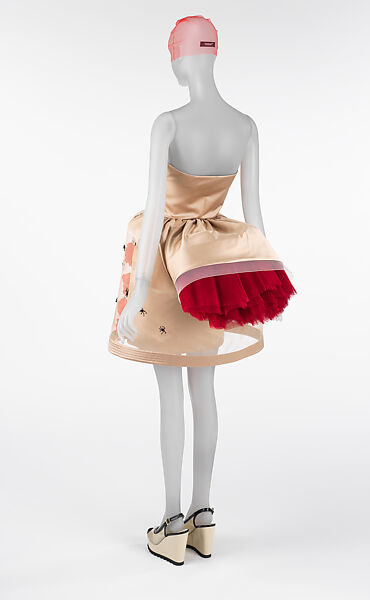 Ensemble, Undercover (Japanese, founded 1990), (a) silk, polyester, (b) silk, (c, d) metal (brass), silk, (e, f) leather (cowhide), PVC, synthetic rubber, Japanese