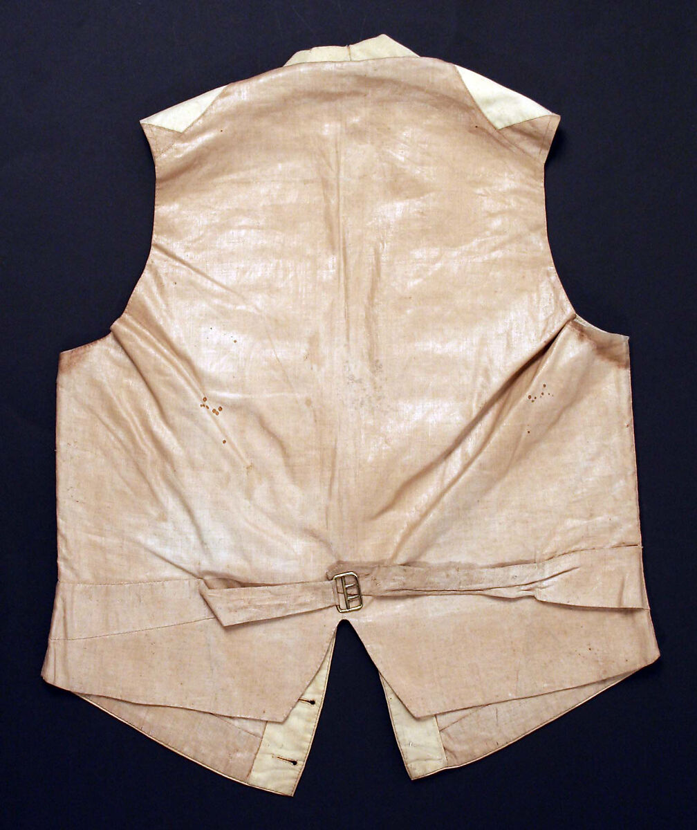 Vest, silk, American or European