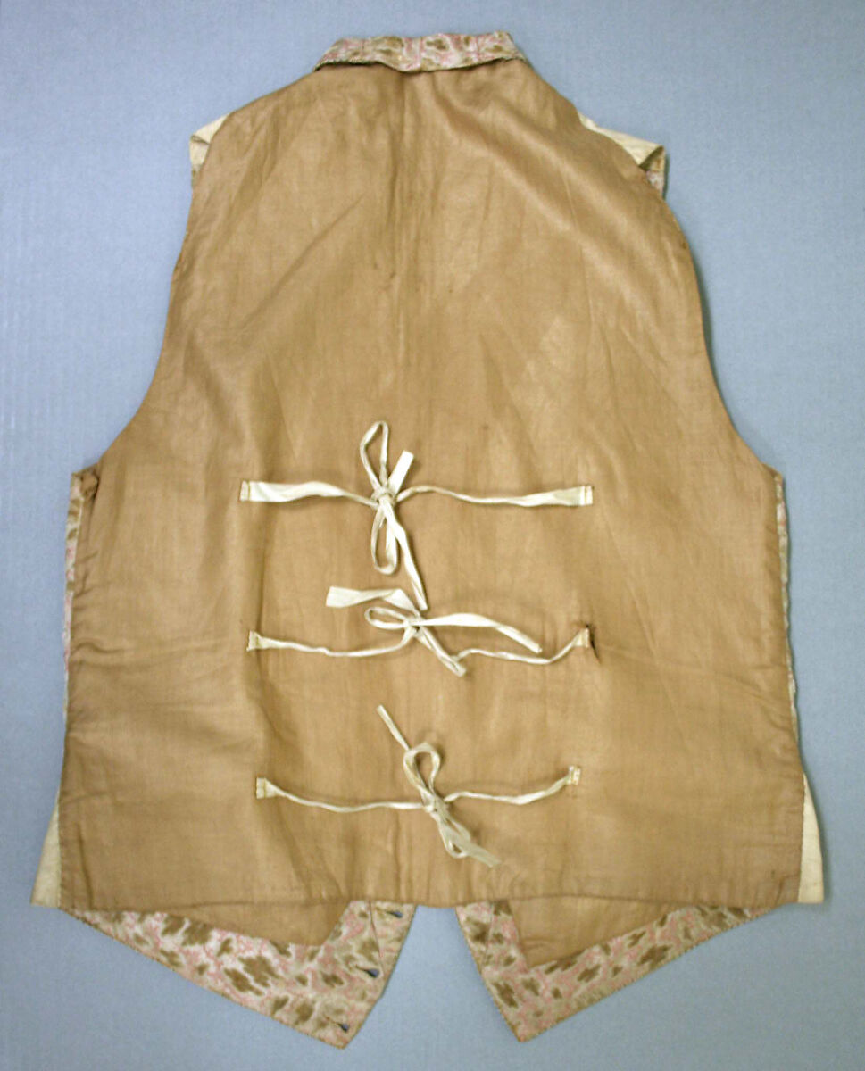 Vest, silk, American