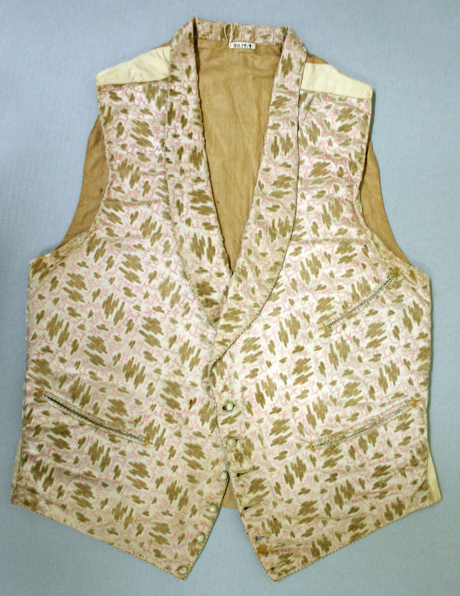 Vest, silk, American 