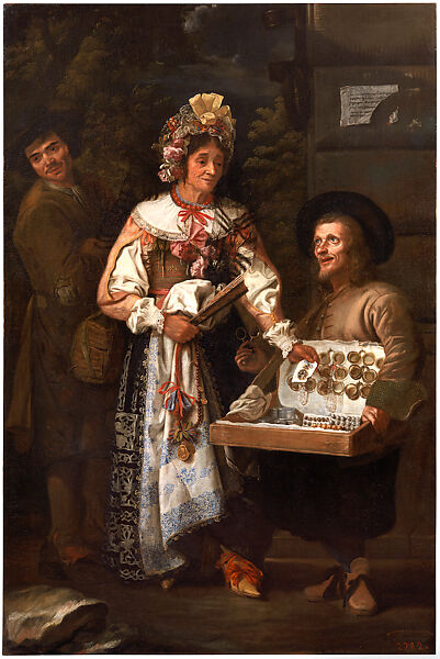 A Book Peddler, Master of the Canesso Peddler (active northern Italy, late 17th century), Oil on canvas