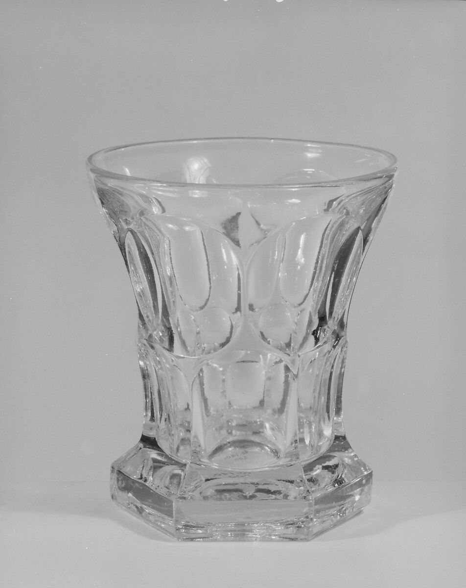 Tumbler, Pressed glass, American 