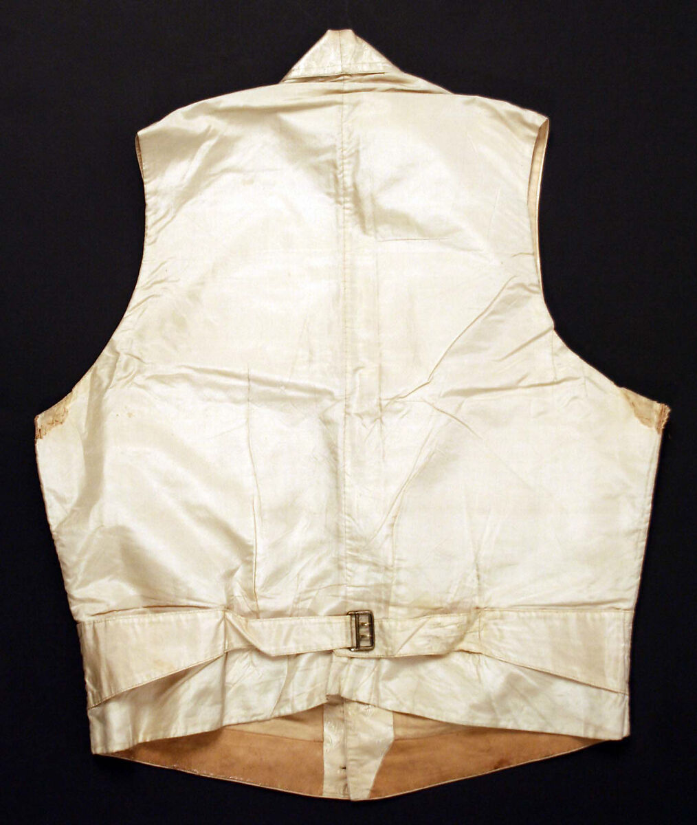 Vest, silk, American or European