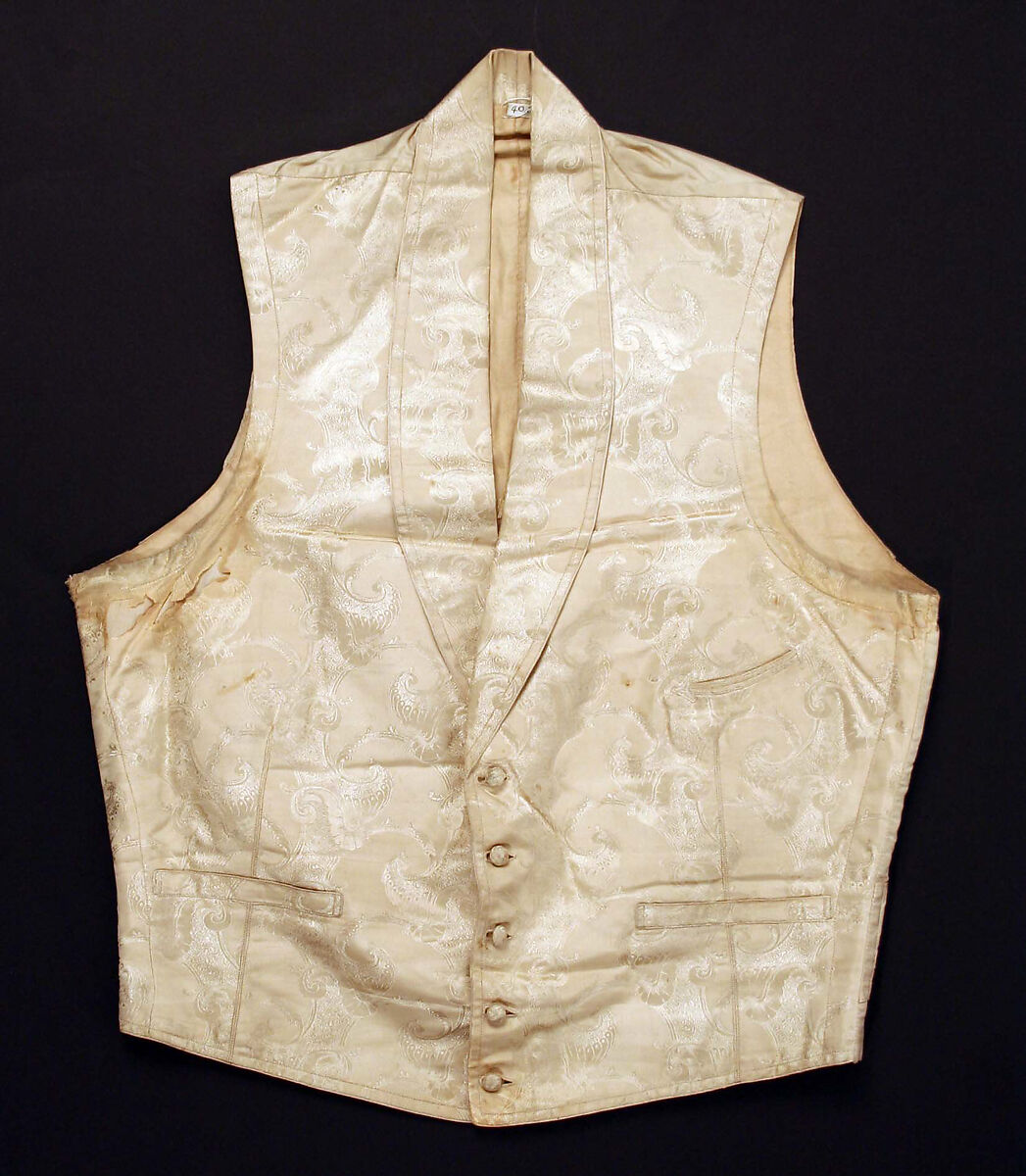 Vest, silk, American or European 