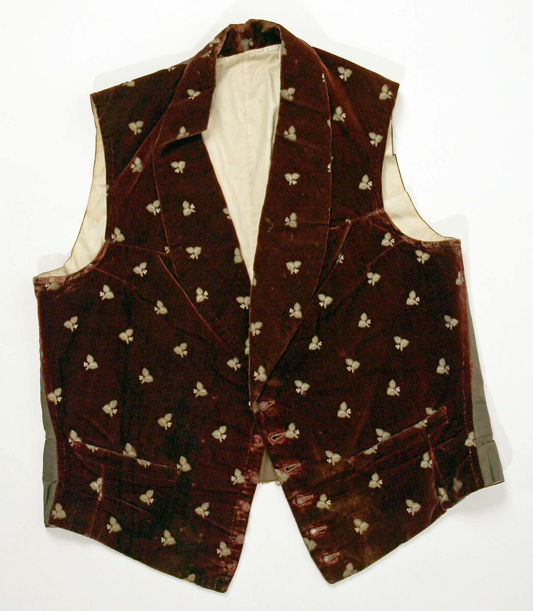 Vest, silk, French 