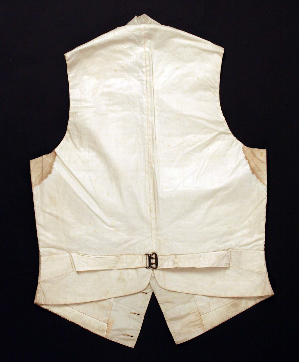 Vest, silk, American or European