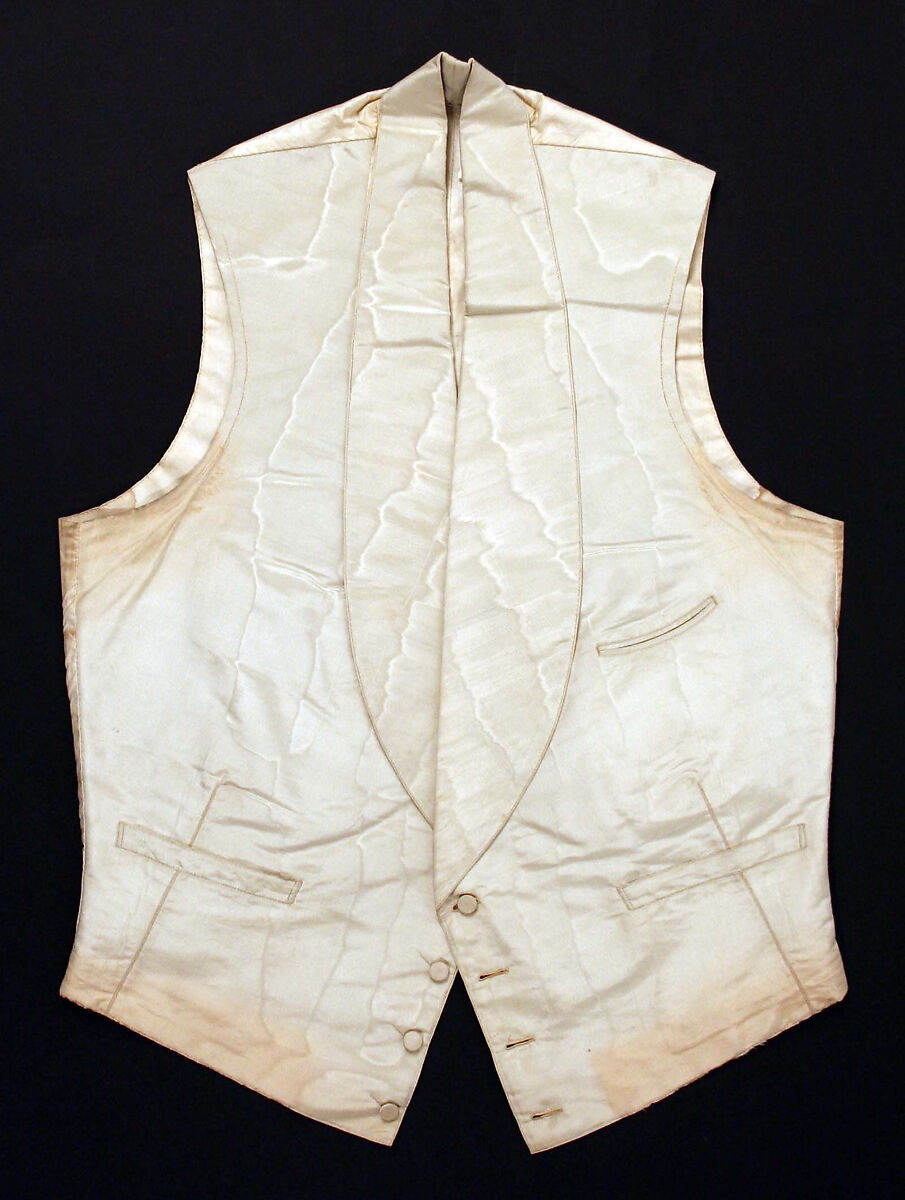 Vest, silk, American or European 