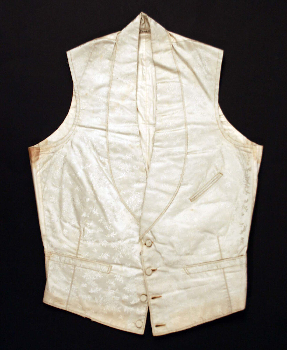 Wedding vest, silk, American 