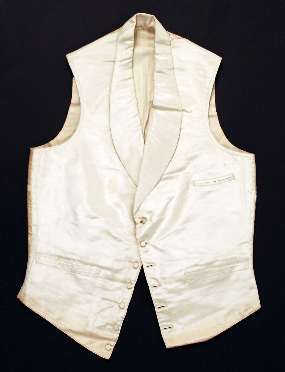 Wedding vest, silk, American 