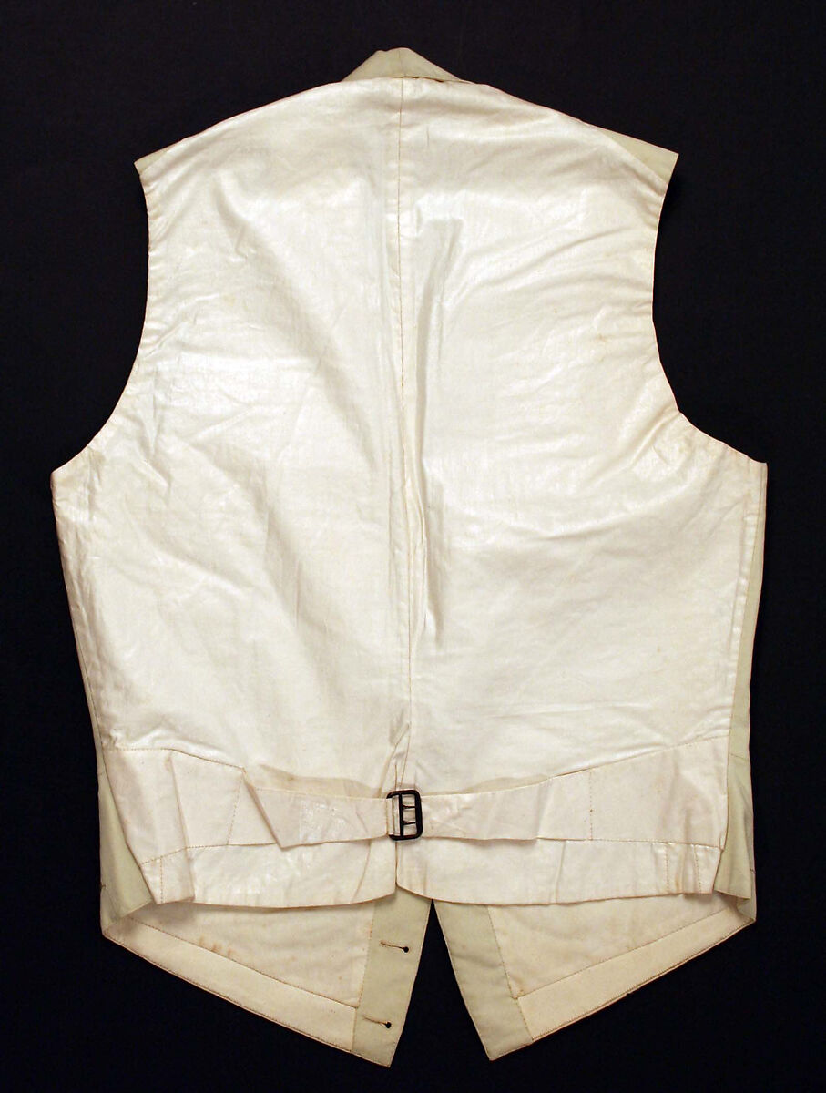 Vest, wool, cotton, American