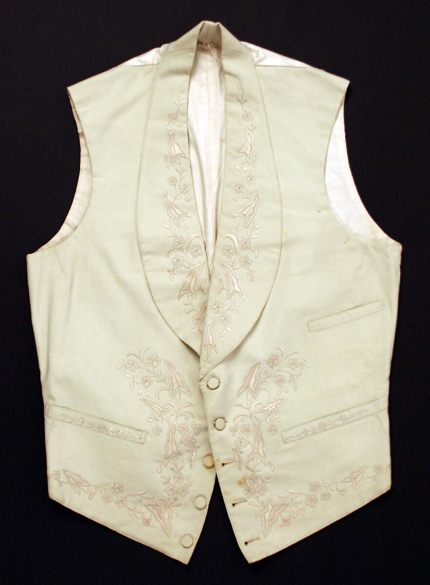 Vest, wool, cotton, American 