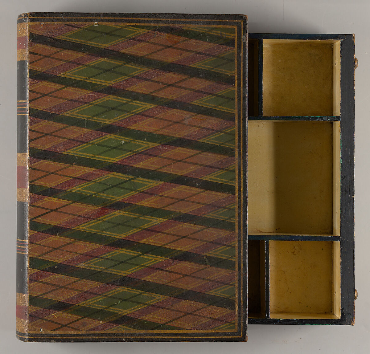 Box in book form, with single drawer