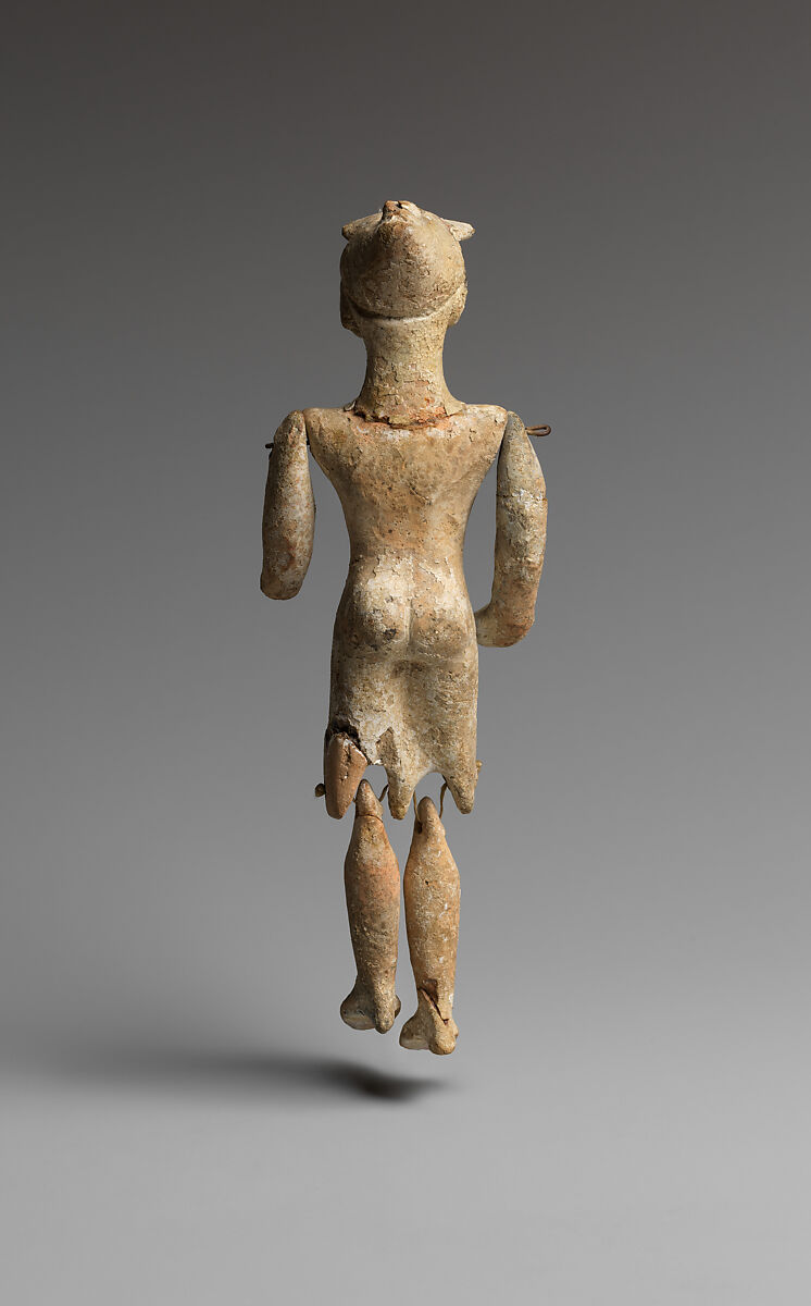 Figurine with articulated limbs, Terracotta, Greek