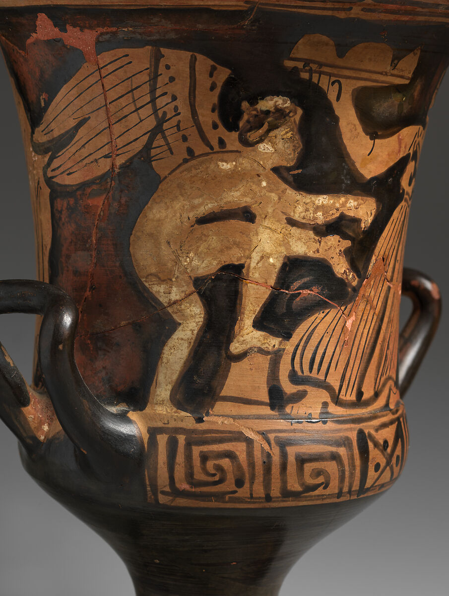 Red-figure calyx-krater, Terracotta, Greek, Boeotian (or Attic)