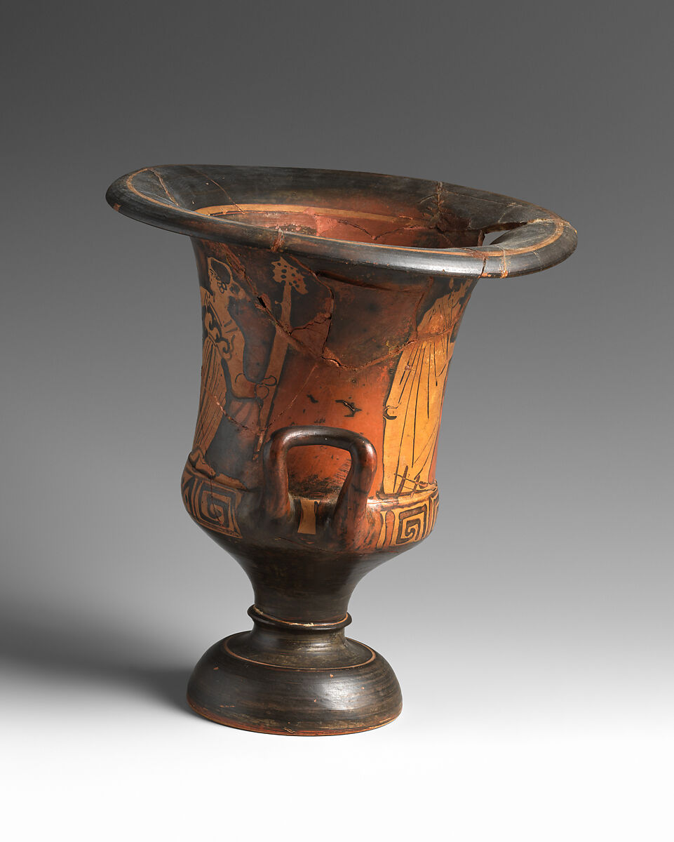 Red-figure calyx-krater, Terracotta, Greek, Boeotian (or Attic)