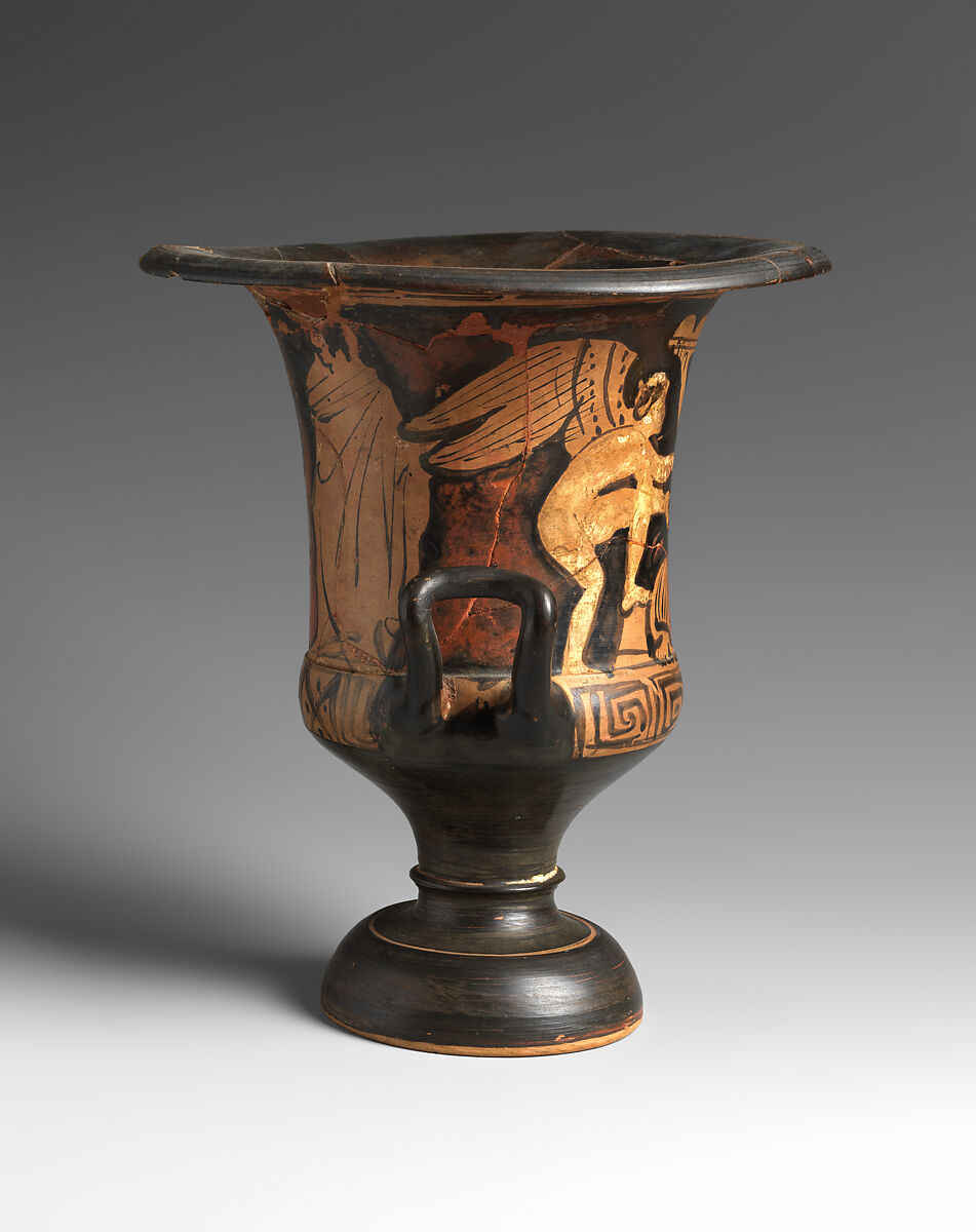 Red-figure calyx-krater, Terracotta, Greek, Boeotian (or Attic)
