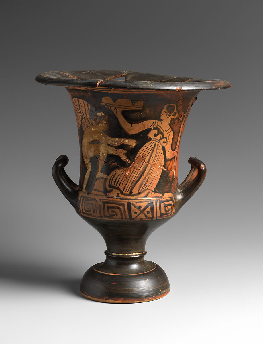 Red-figure calyx-krater, Terracotta, Greek, Boeotian (or Attic)