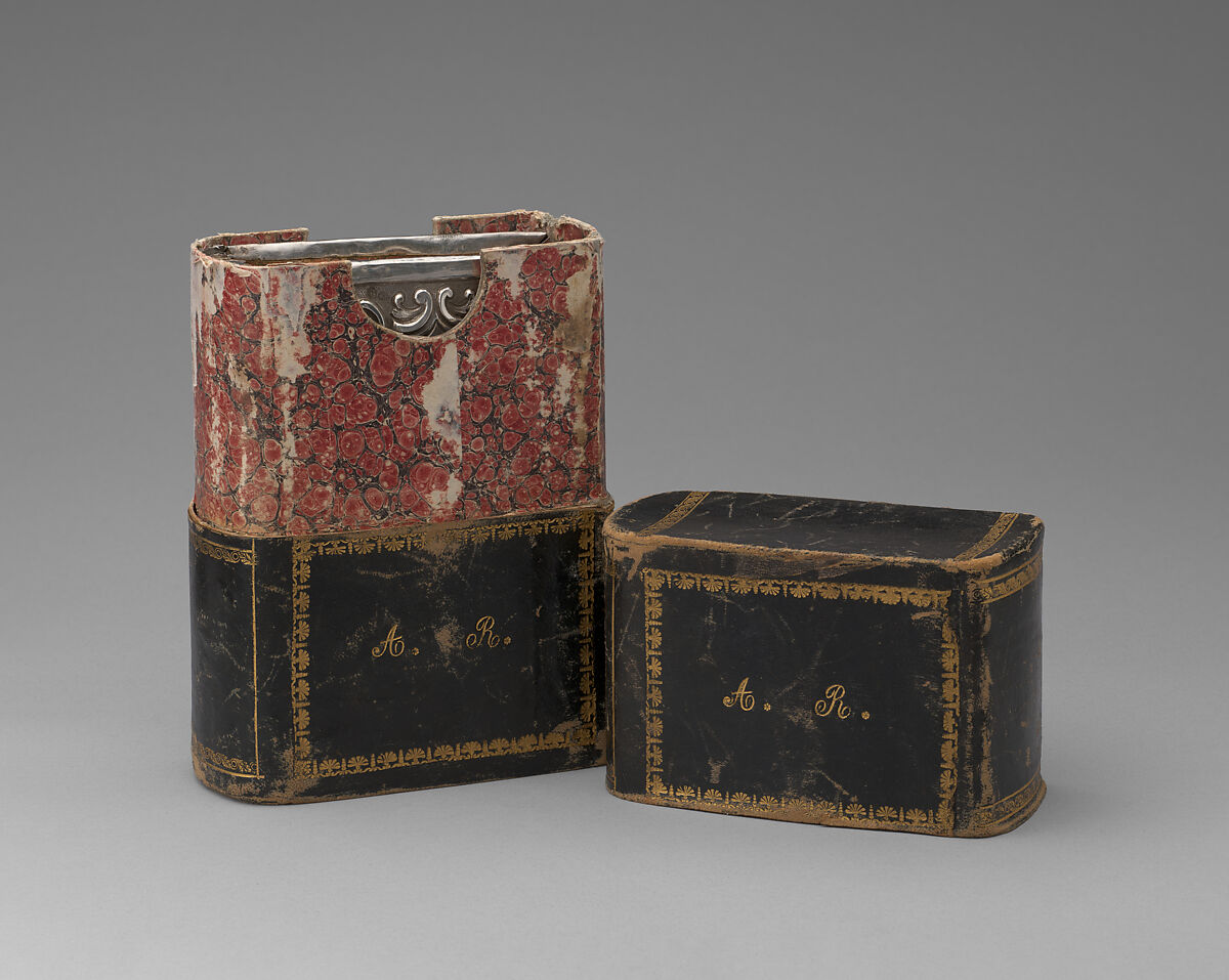 Book cover for Mahzor prayer book with leather case, Giuseppe Merlini (Italian, active Rome 1746–60), Chased and embossed silver; leather with decorative gilding, paper, Italian, Rome