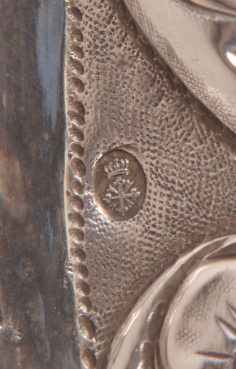 Book cover for Mahzor prayer book with leather case, Giuseppe Merlini (Italian, active Rome 1746–60), Chased and embossed silver; leather with decorative gilding, paper, Italian, Rome