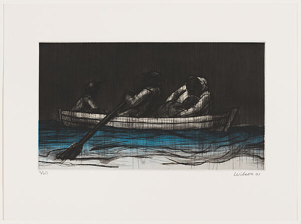 Journey of the Mann Family, from "The Richard Wright Suite", John Wilson (American, Roxbury, Massachusetts 1922–2015 Brookline, Massachusetts), Etching with aquatint 