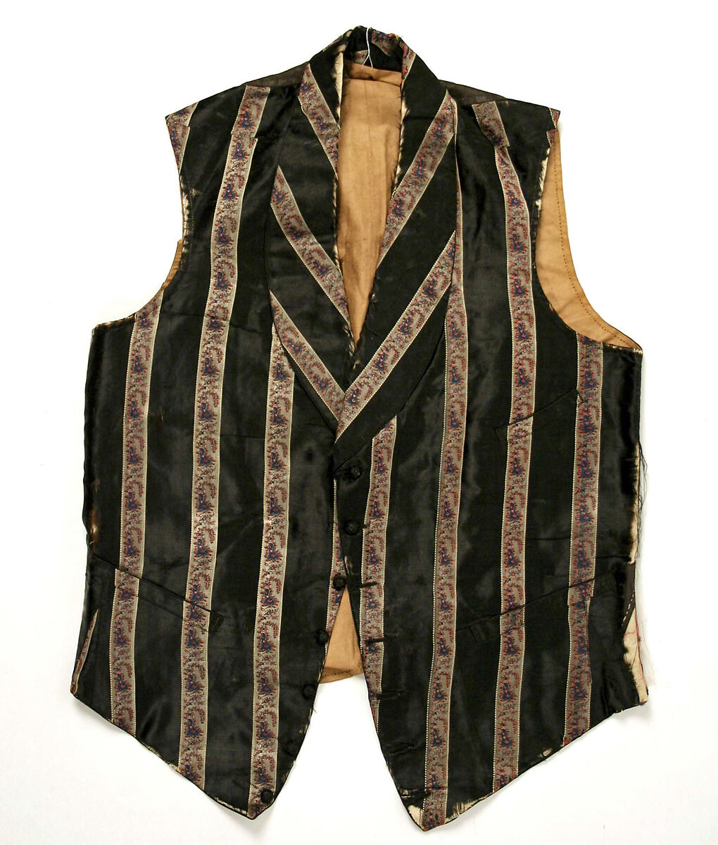 Waistcoat, silk, American or European 