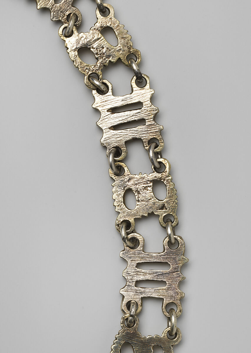 Collar composed of the Letters “S” and “M”, Silver, partially gilded, British