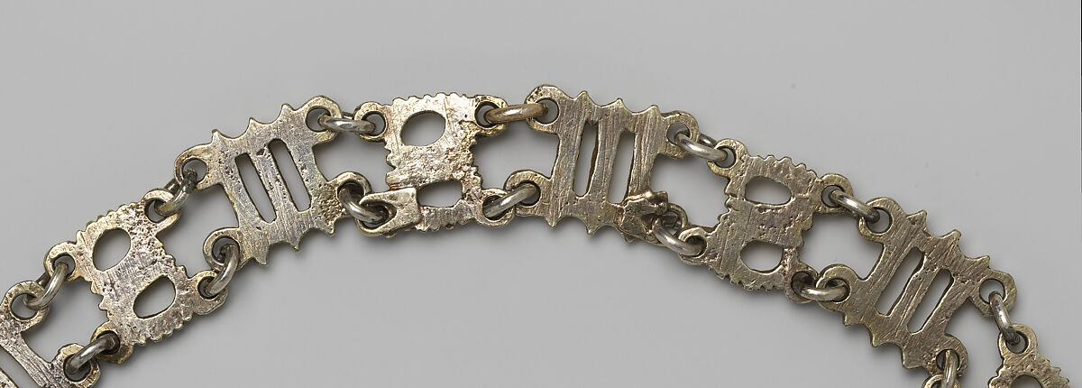 Collar composed of the Letters “S” and “M”, Silver, partially gilded, British