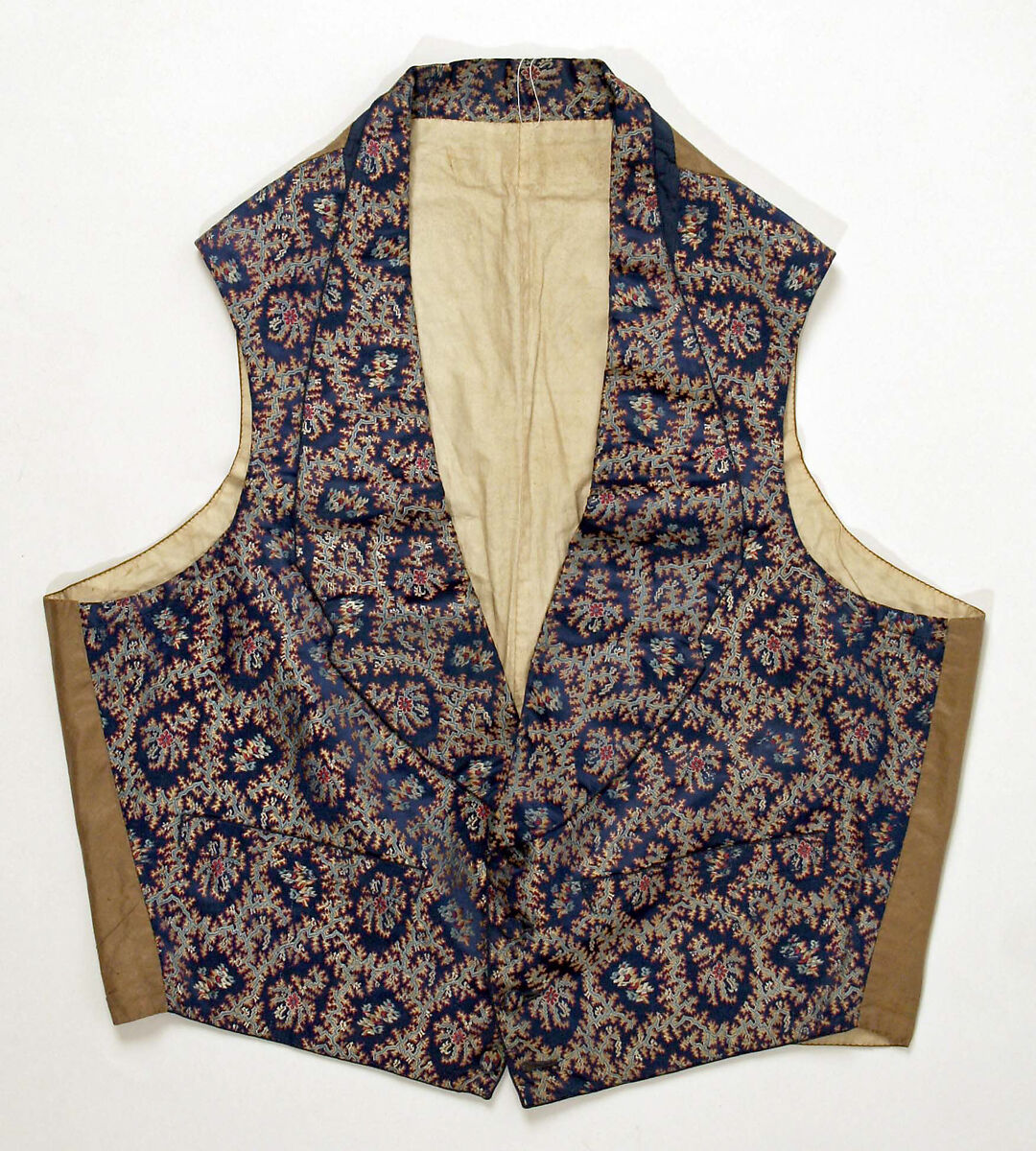 Waistcoat, silk, British 