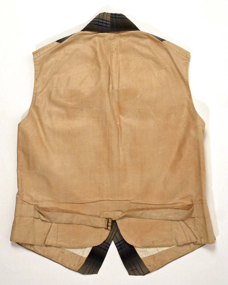 Waistcoat, silk, cotton, French